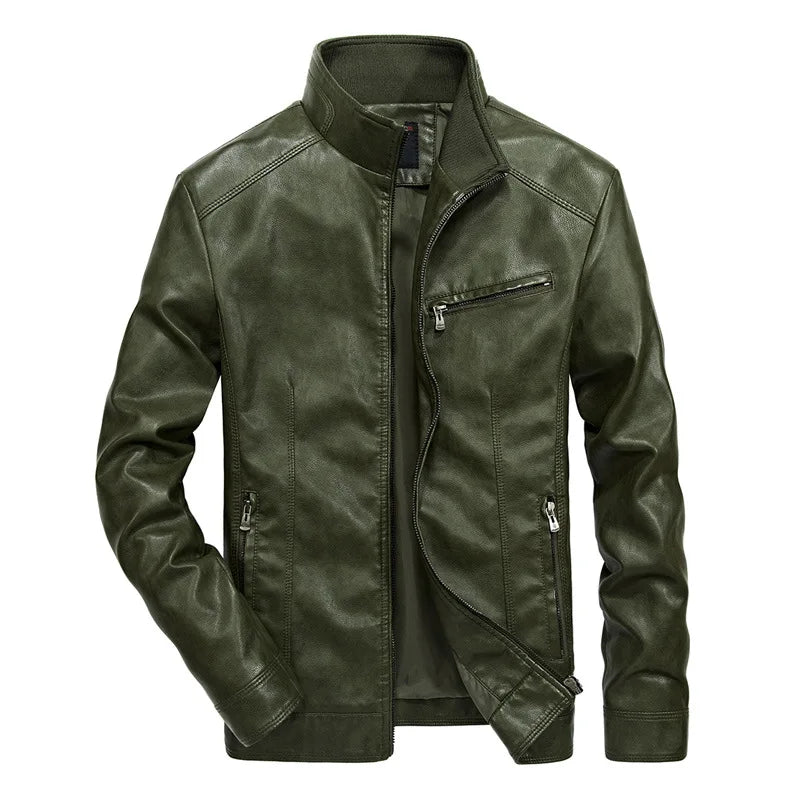 Veste en cuir décontractée