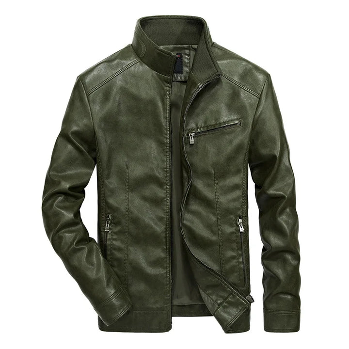 Veste en cuir décontractée