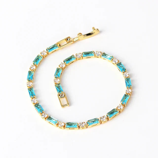 Bracelet en Pierre Turquoise Naturelle | Or