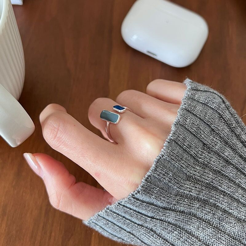 Luna™ | Bague Élégante avec Pierre Bleue