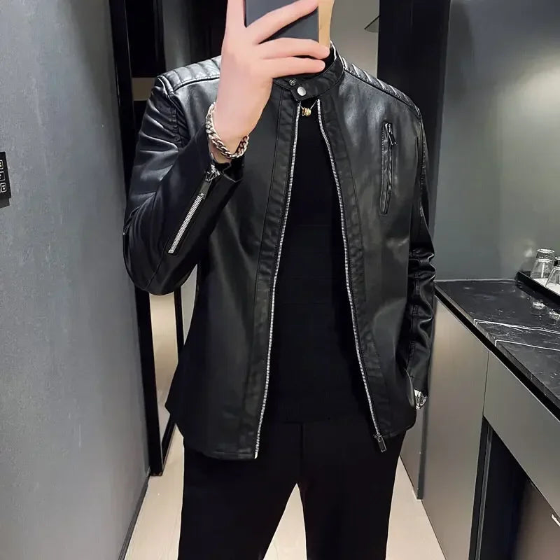 Veste en cuir élégante