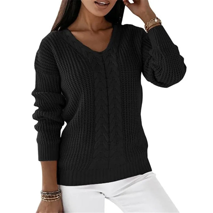 Brune™ | Pull Tricoté Vintage à Col V
