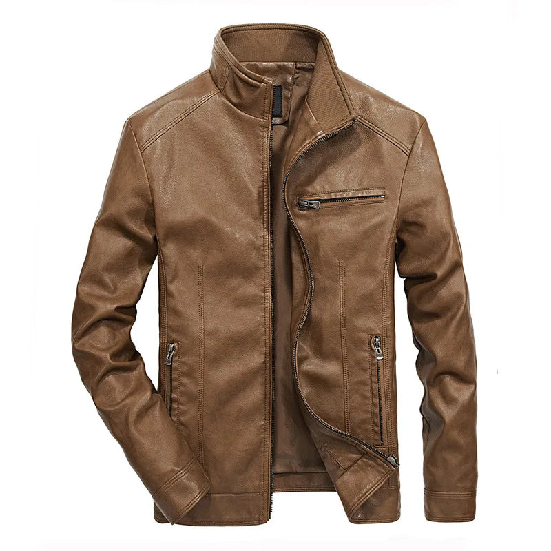 Veste en cuir décontractée