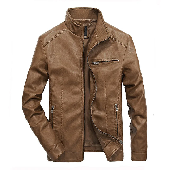 Veste en cuir décontractée