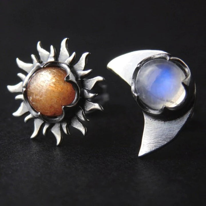 LunaSol™ | Boucles d'oreilles Élégantes Soleil et Lune