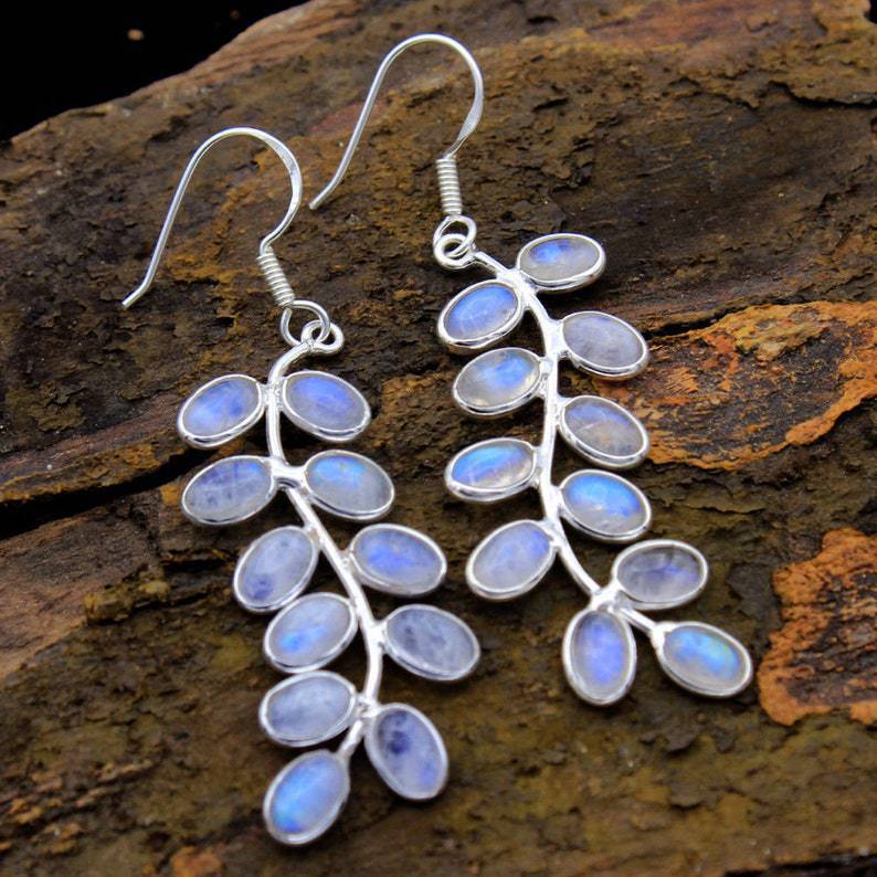 Luna™ | Boucles d'oreilles Élégantes en Pierre de Lune