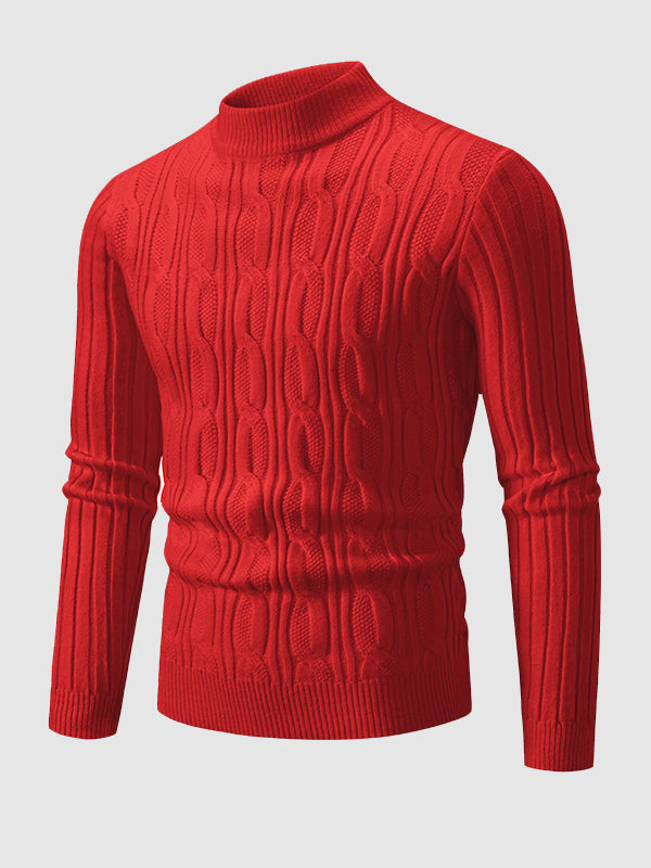 Pull en maille torsadée pour hommes