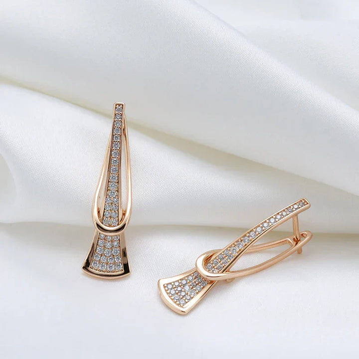 Boucles d'oreilles en cristal Radiant Layers | Or