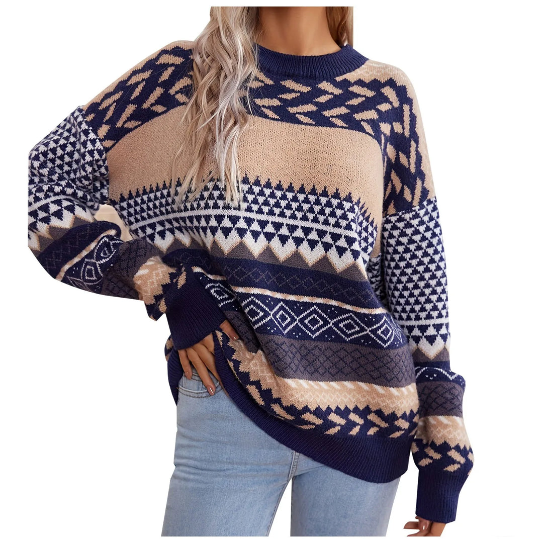 Noelie™ | Pull Rétro Tricoté Contraste