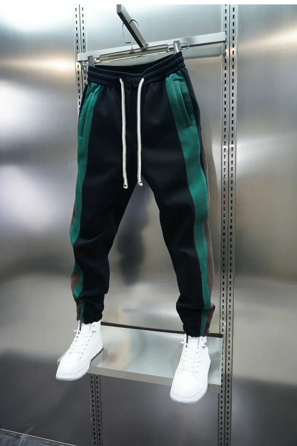 Laurent™ | Pantalons à Tension avec Rayures Contrapositionnées