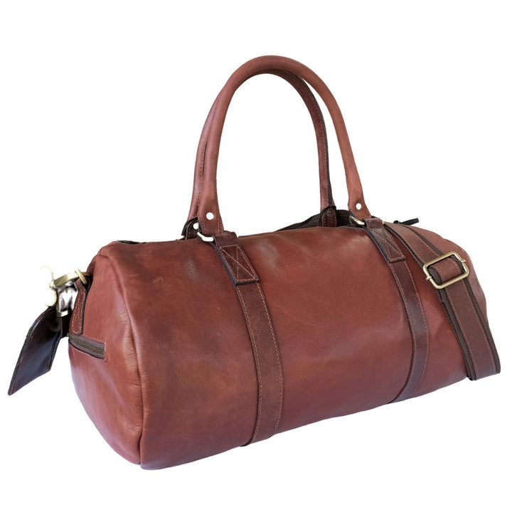 Sac de voyage en cuir brun