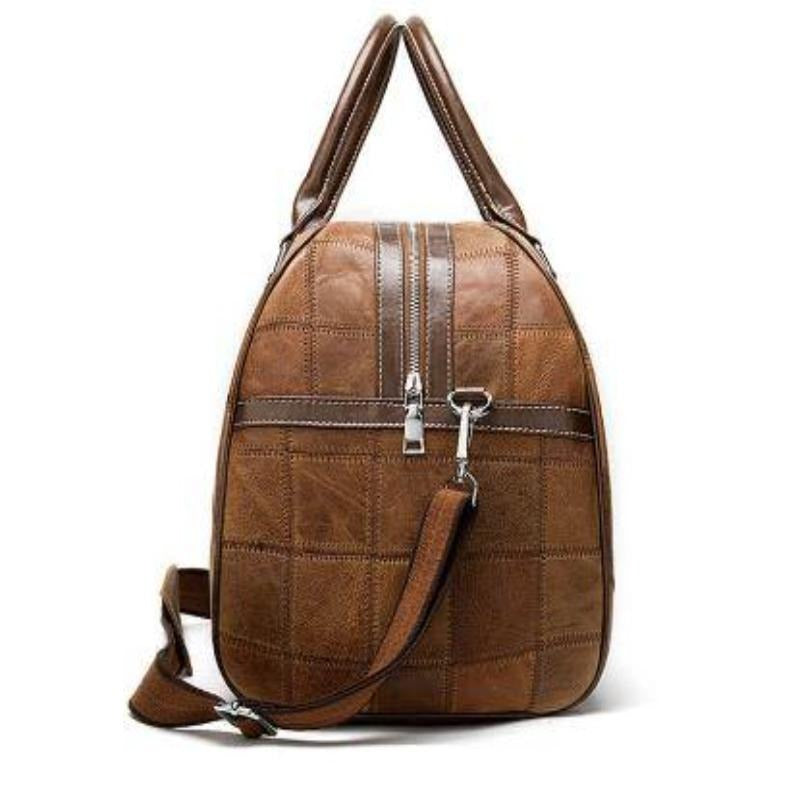 Sac de Voyage Unisexe en Cuir Souple Authentique
