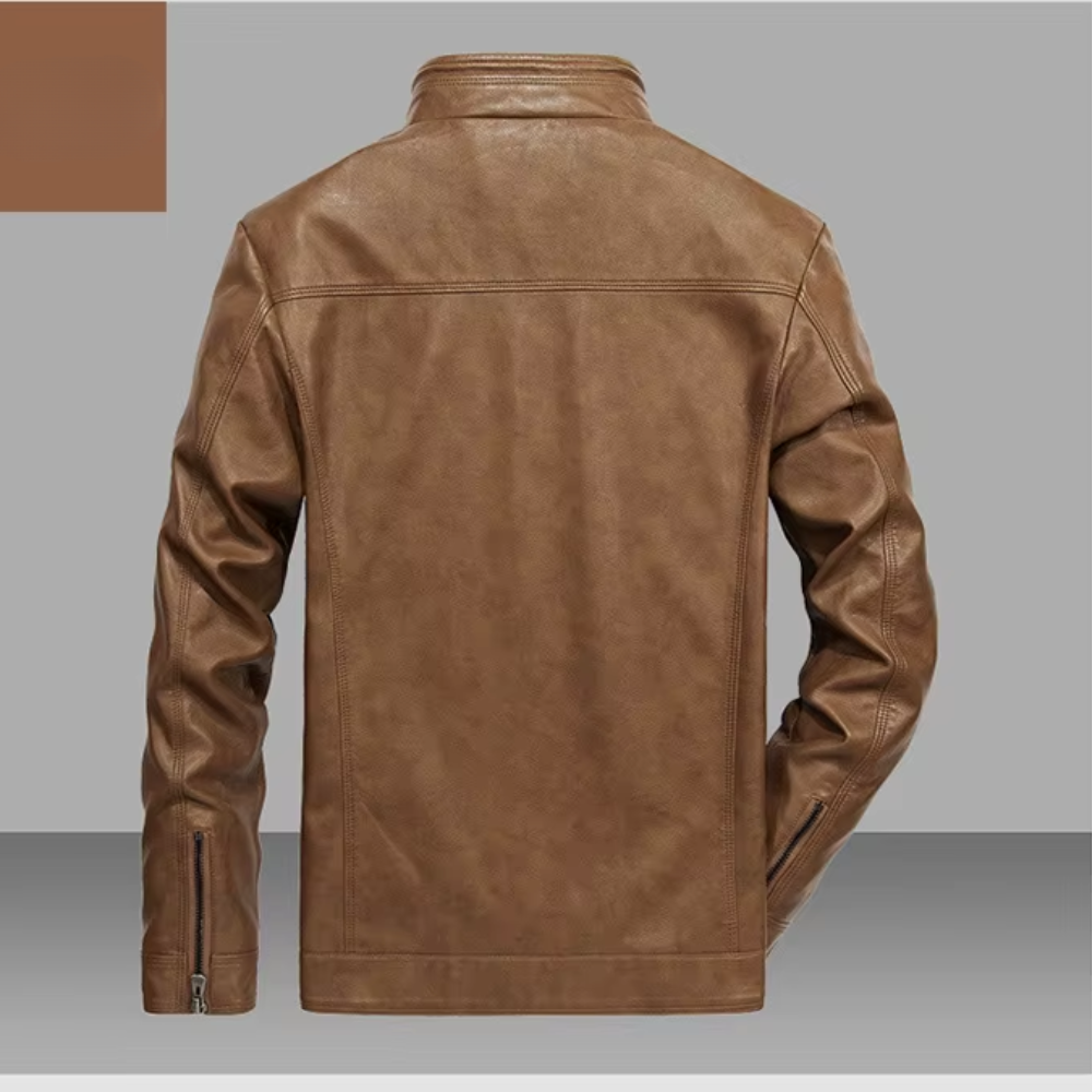 Veste en cuir décontractée