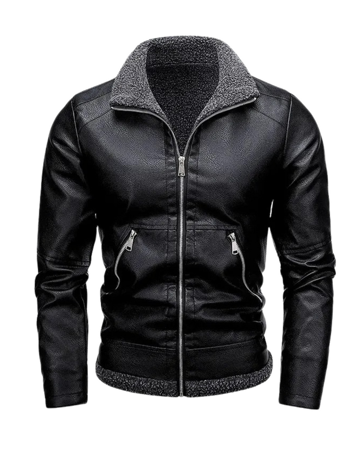 Veste en cuir polaire élégante