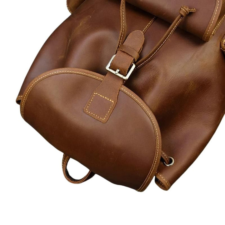 Sac à dos en cuir Crazy Horse unisexe