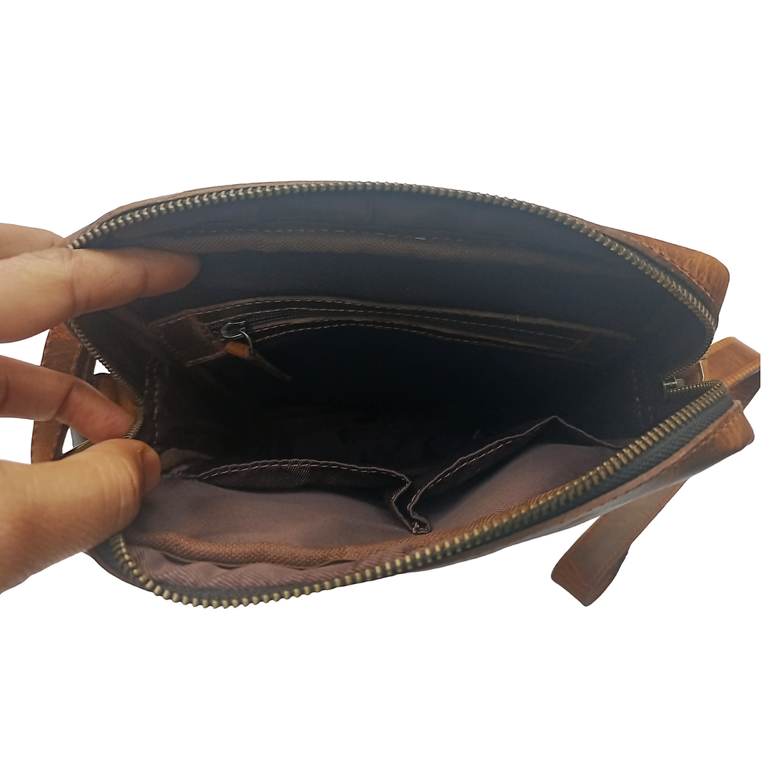Sac à main pour femmes en cuir marron
