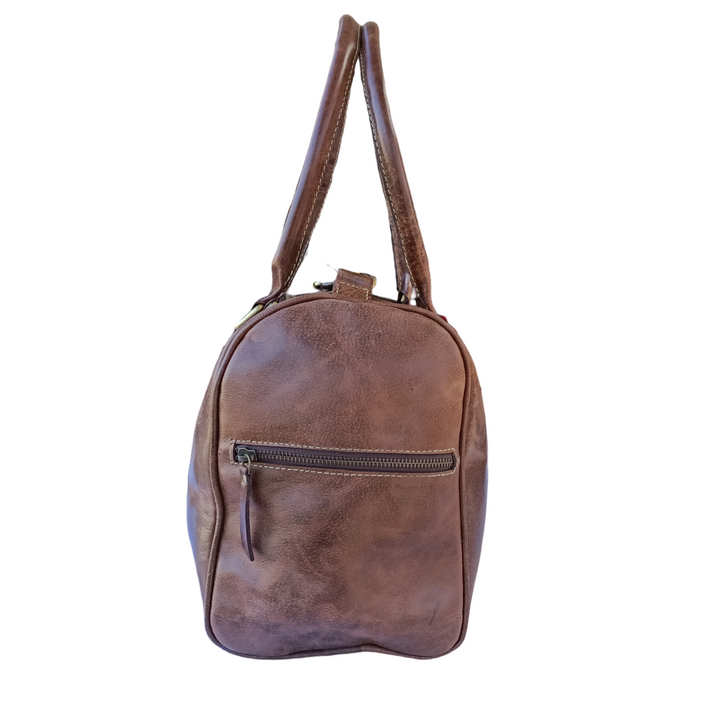 Mini Sac de Voyage en Cuir Crazy Horse