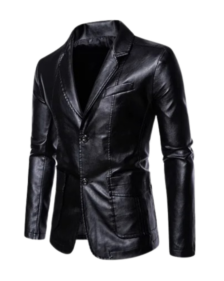 Veste en cuir décontractée