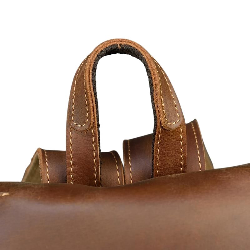 Sac à dos en cuir Crazy Horse unisexe