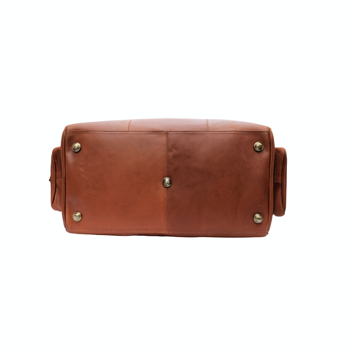 Sac de week-end en cuir marron