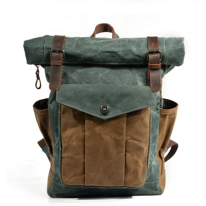 Sac à dos en toile cirée à rabat | MARSEILLE