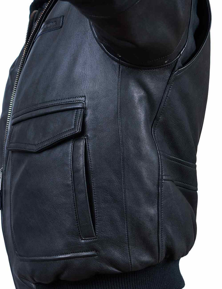 Aron™ | Veste en Cuir avec Doublure Amovible