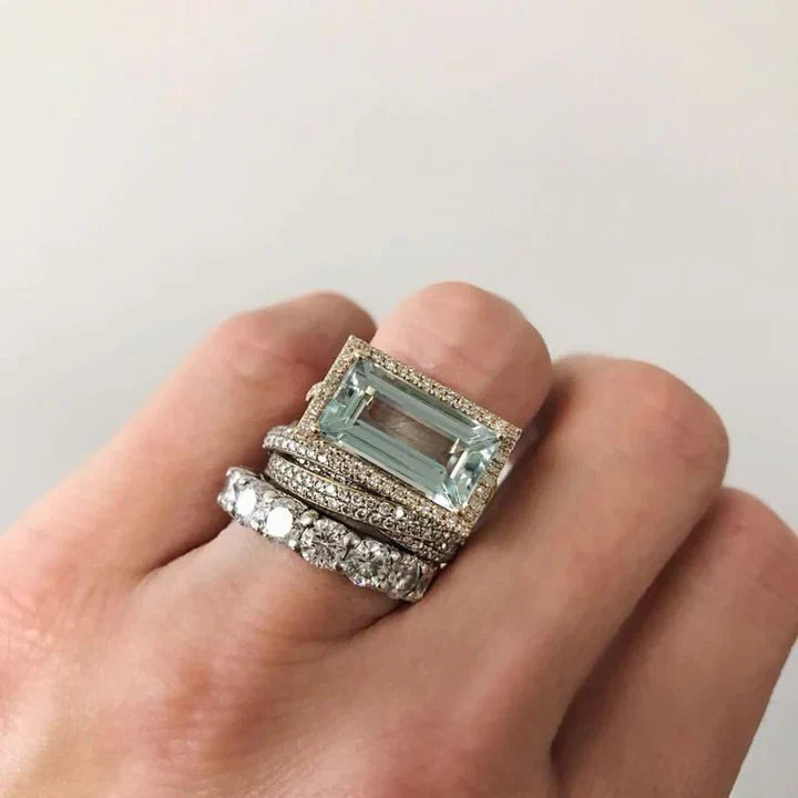 Aveline™ | Bague Vintage avec Verre Turquoise