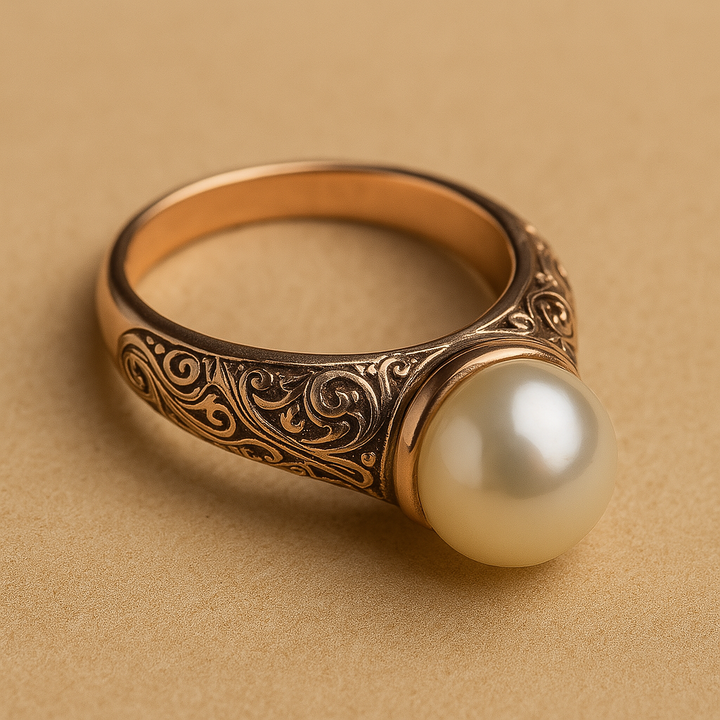 Luna™ | Bague Vintage Dorée en Perle