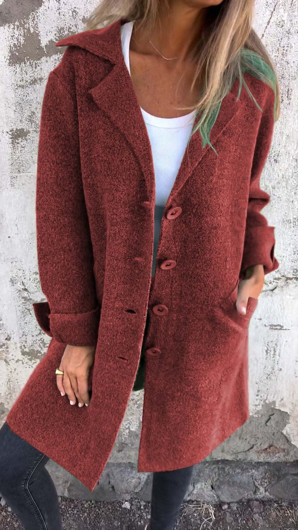 Teni™ | Manteau Long Casual Élégant avec Poches Pratiques