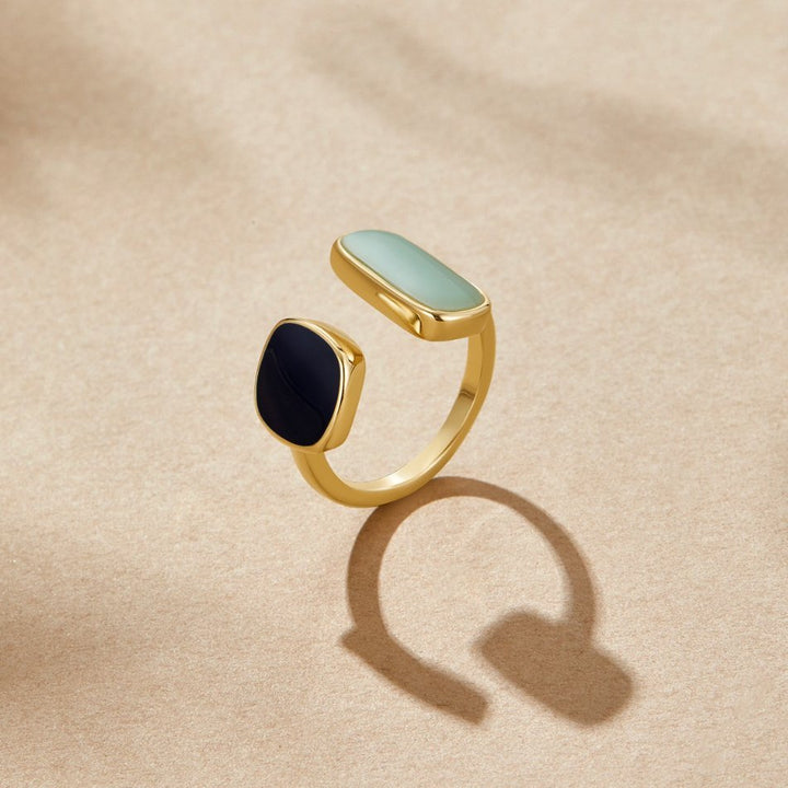 Aqua™ | Bague Enveloppante en Aigue-Marine Élégante