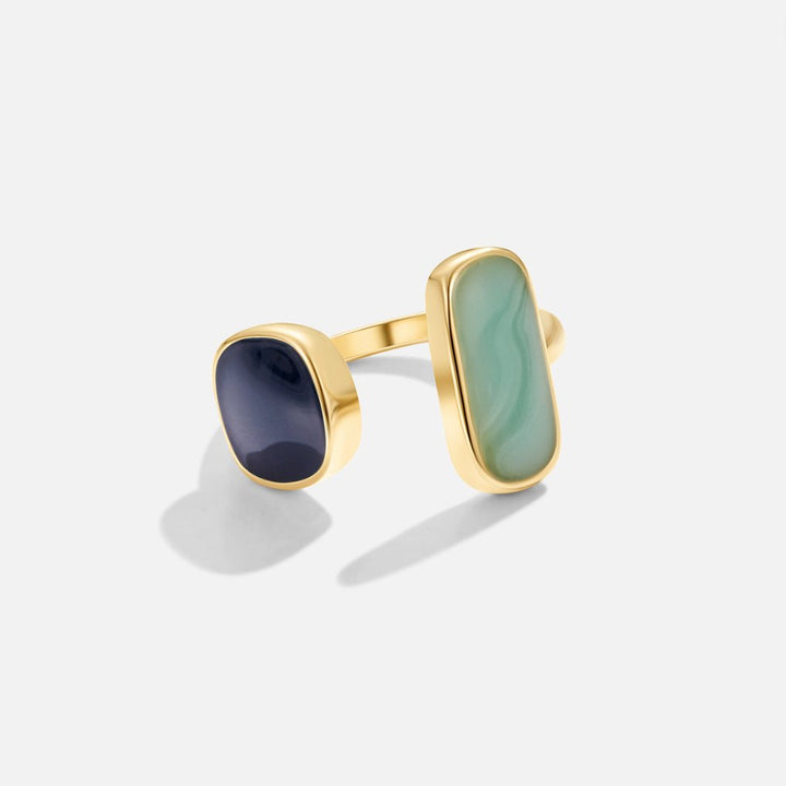 Aqua™ | Bague Enveloppante en Aigue-Marine Élégante