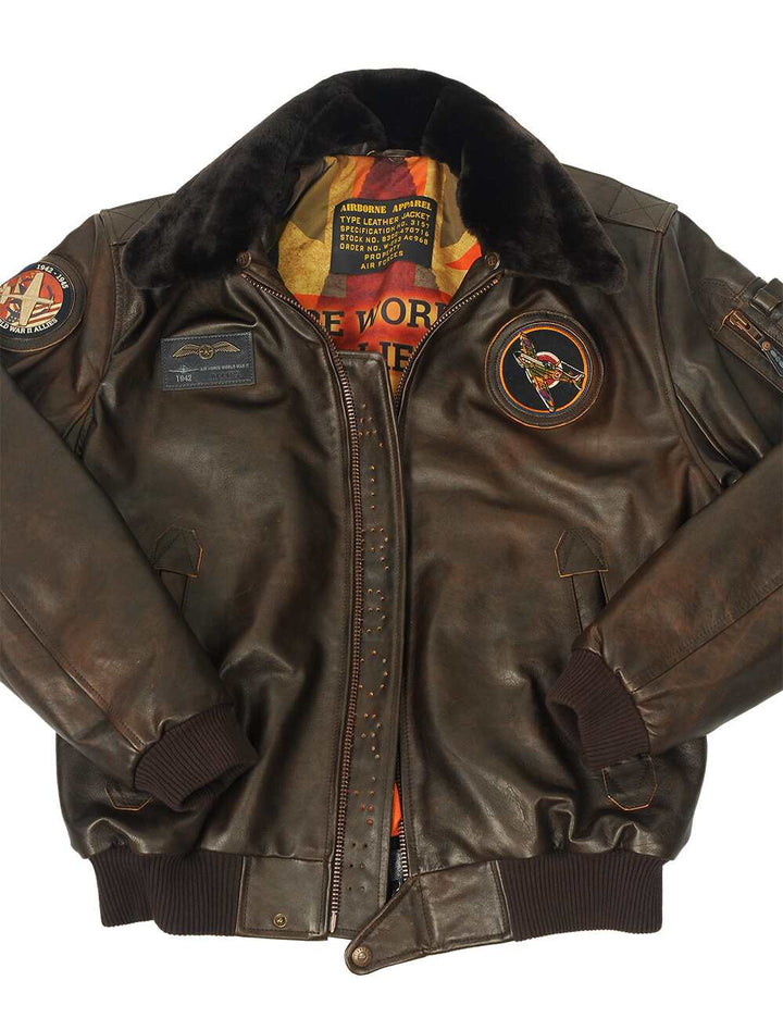 Spencer™ | Veste de Vol avec Détails Aviateurs