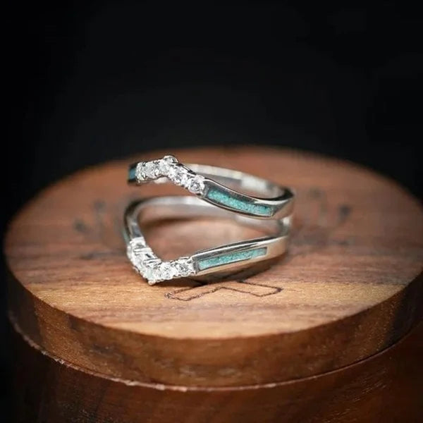 Luna™ | Bague en Diamant Turquoise Naturelle