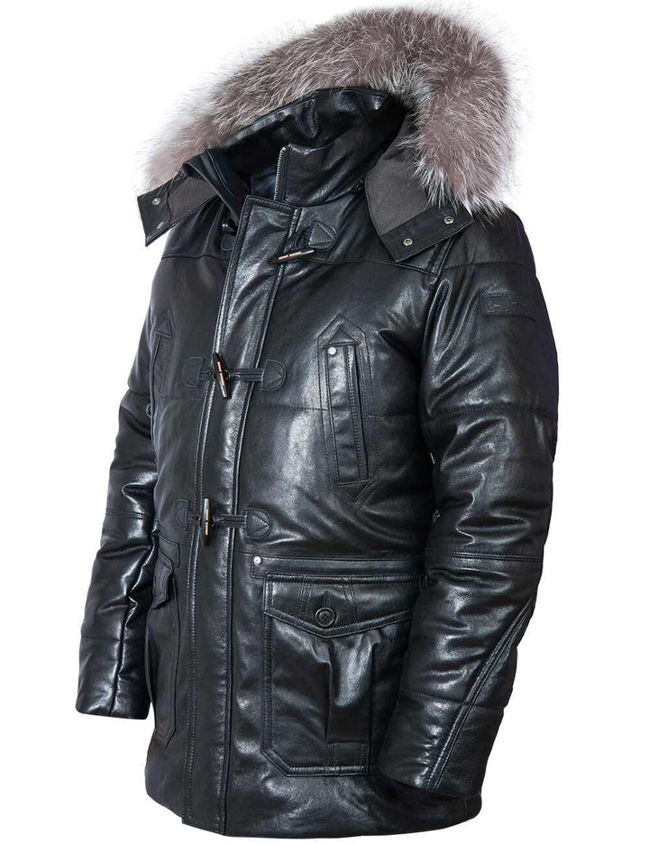 Aron™ | Parka Longue Classique avec Capuche Amovible en Fourrure