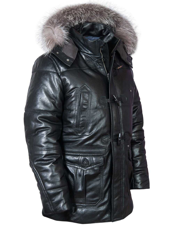 Aron™ | Parka Longue Classique avec Capuche Amovible en Fourrure