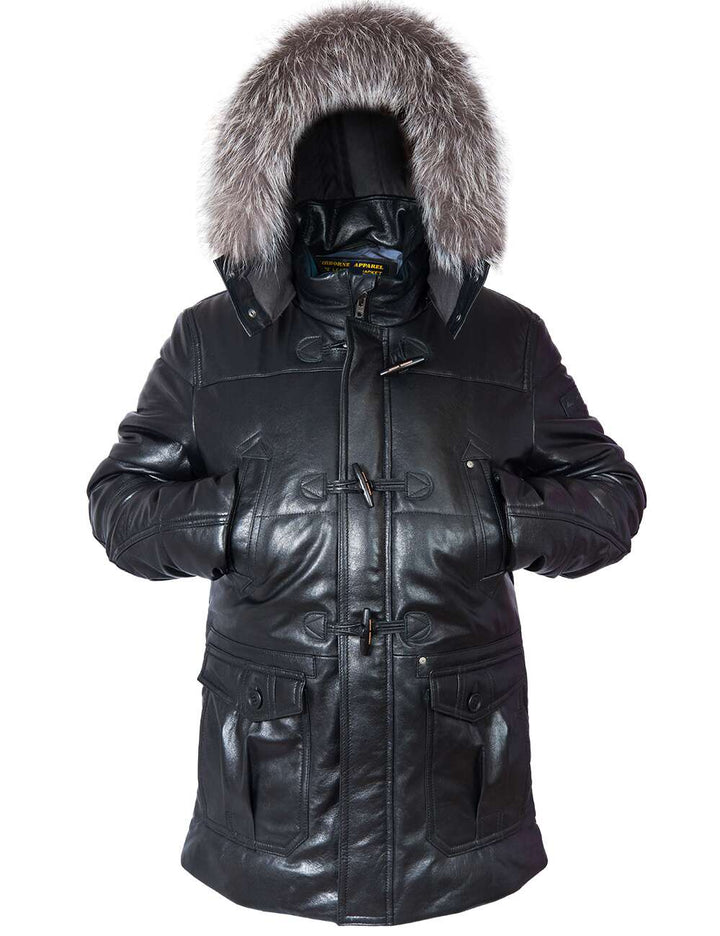 Aron™ | Parka Longue Classique avec Capuche Amovible en Fourrure