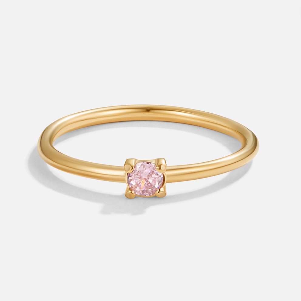 Bague en or avec pierre de naissance" → "Bague ornée de pierre de naissance