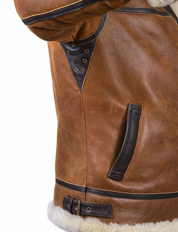 Aron™ | Veste Bomber avec Capuche en Fourrure