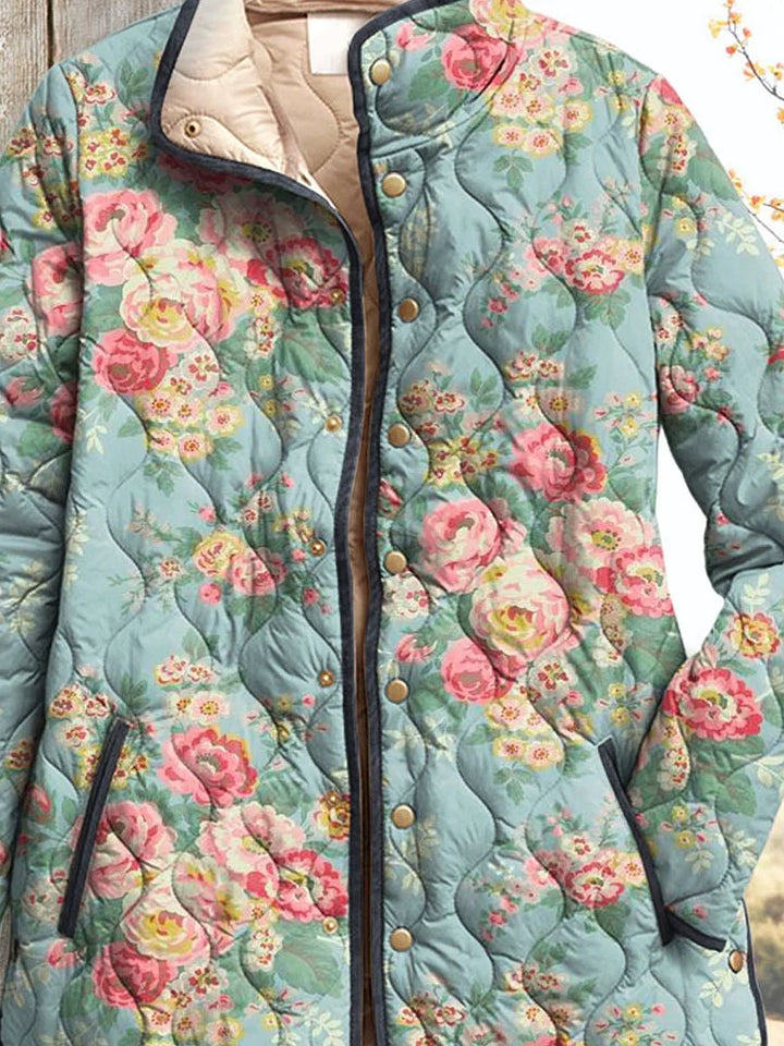 Veste Femme Imprimé Floral Matelassé