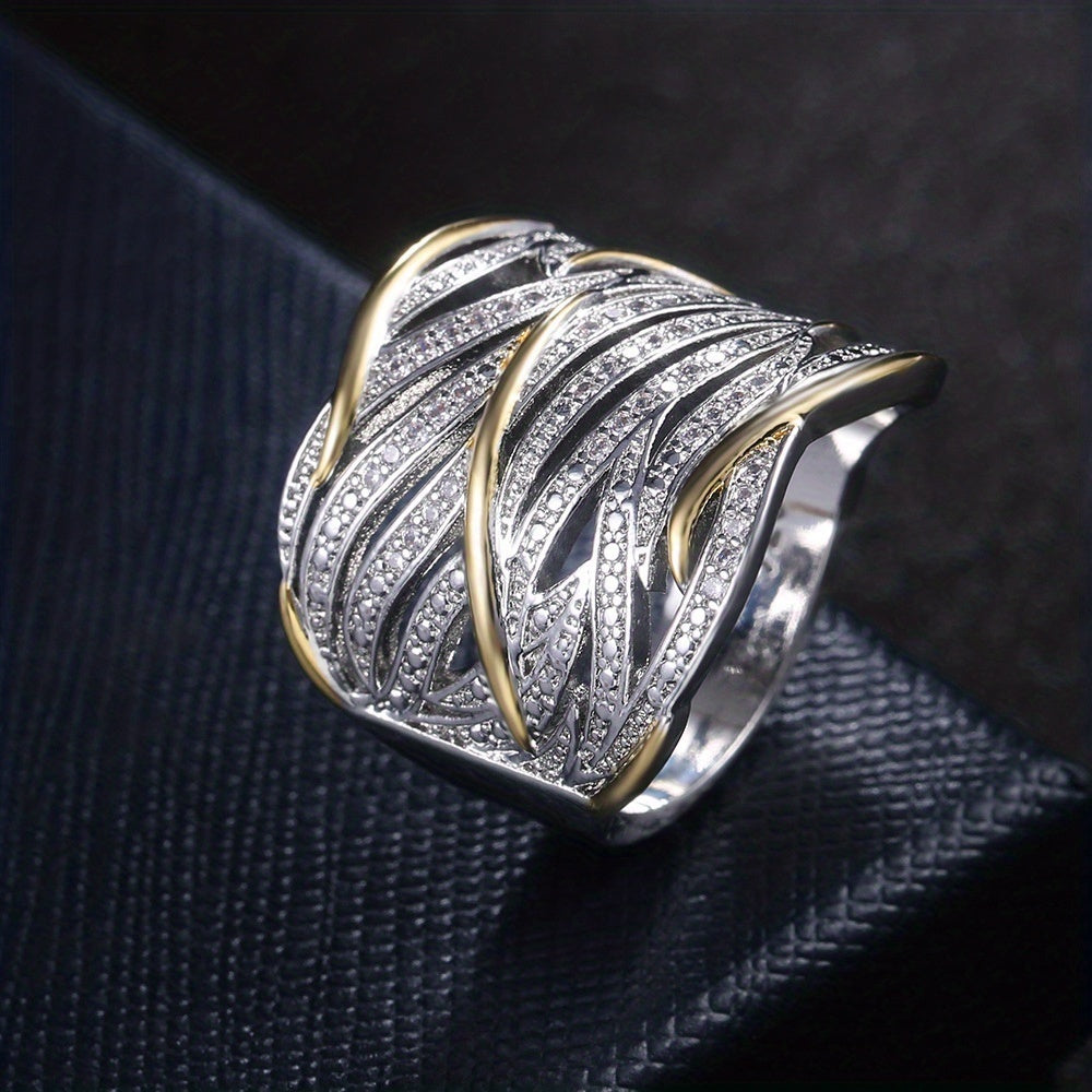 Bague élégante à plusieurs couches torsadée