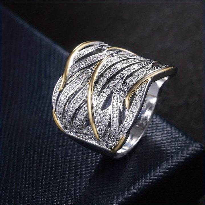 Bague élégante à plusieurs couches torsadée