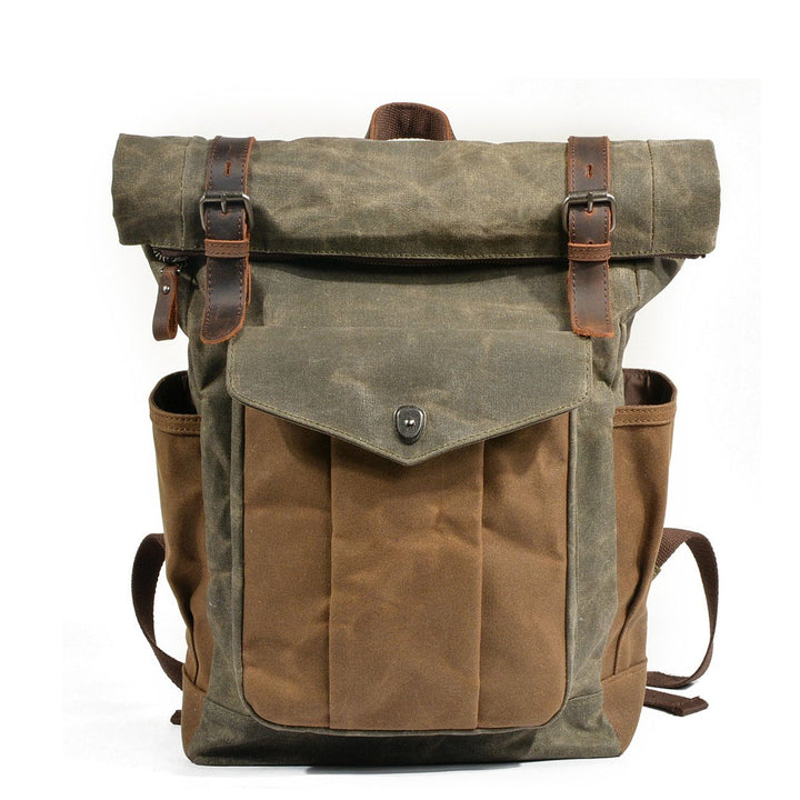 Sac à dos en toile cirée à rabat | MARSEILLE
