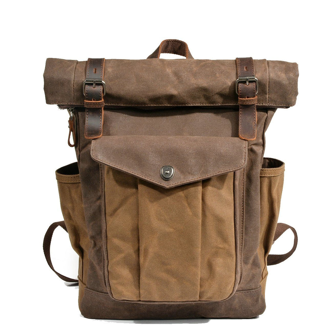 Sac à dos en toile cirée à rabat | MARSEILLE