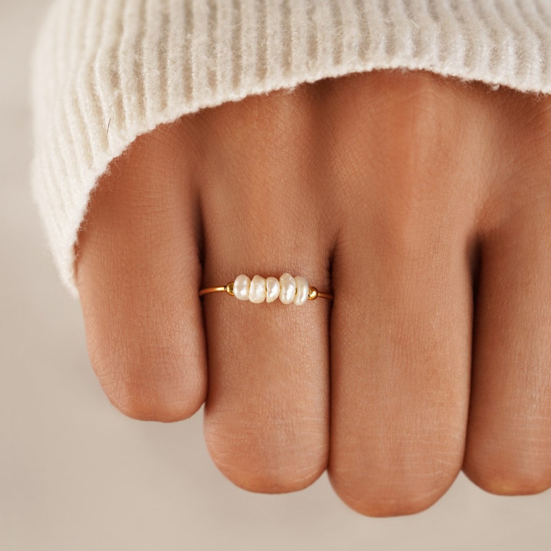 Luna™ | Bague Classique avec Perle d'Eau Douce Élégante