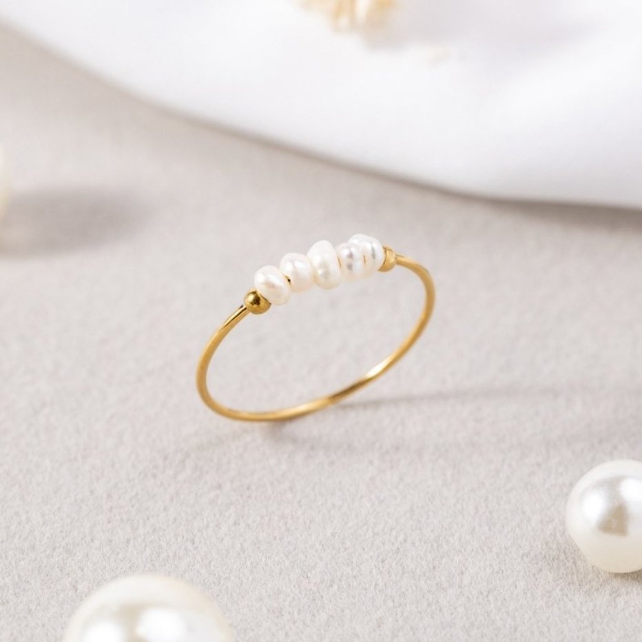Luna™ | Bague Classique avec Perle d'Eau Douce Élégante