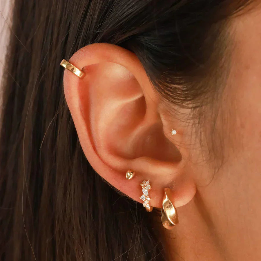 Boucles d'oreilles Crystal Cluster | Or