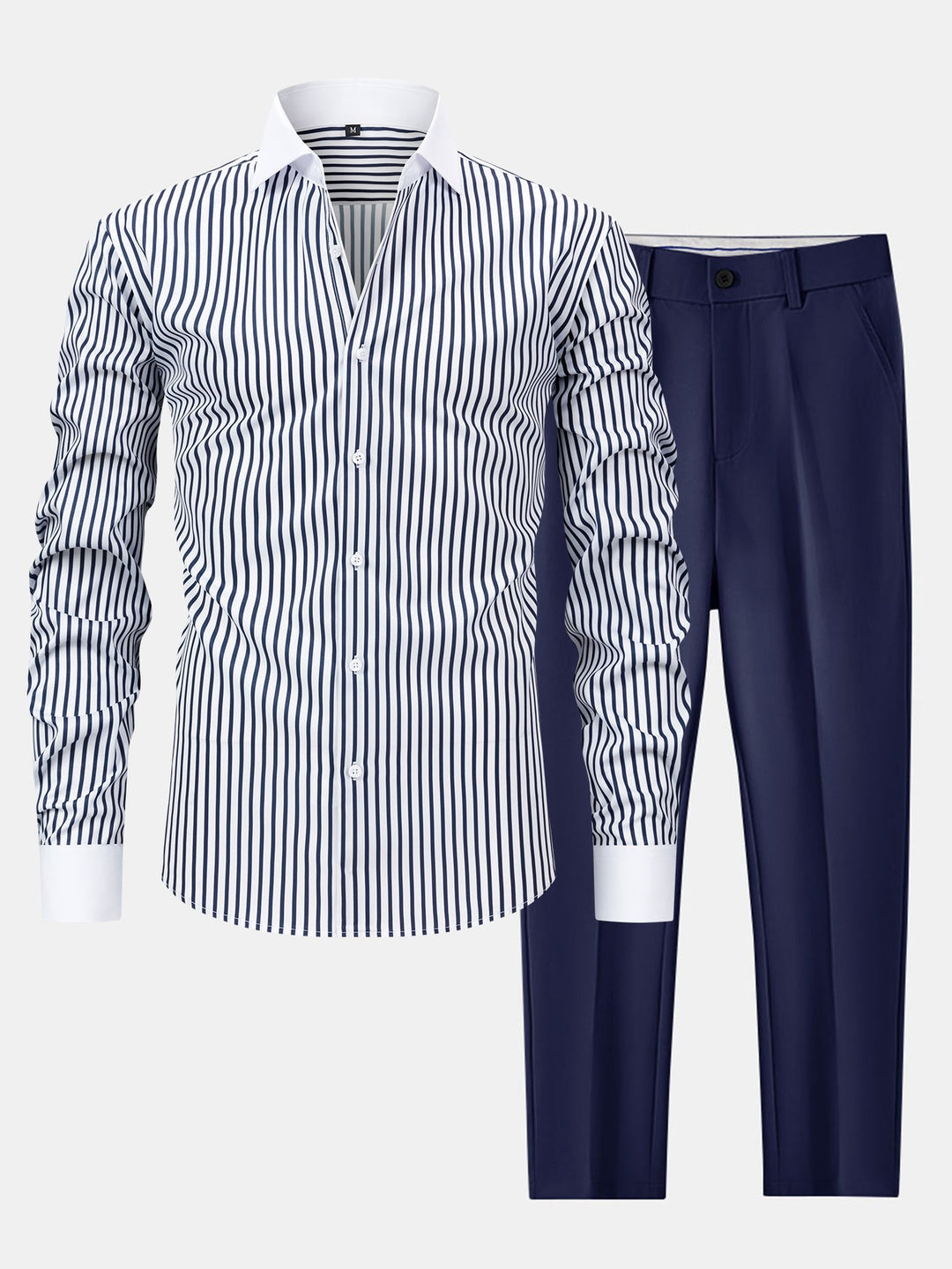 Chemise Winchester rayée infroissable & Pantalon fuselé slim fit