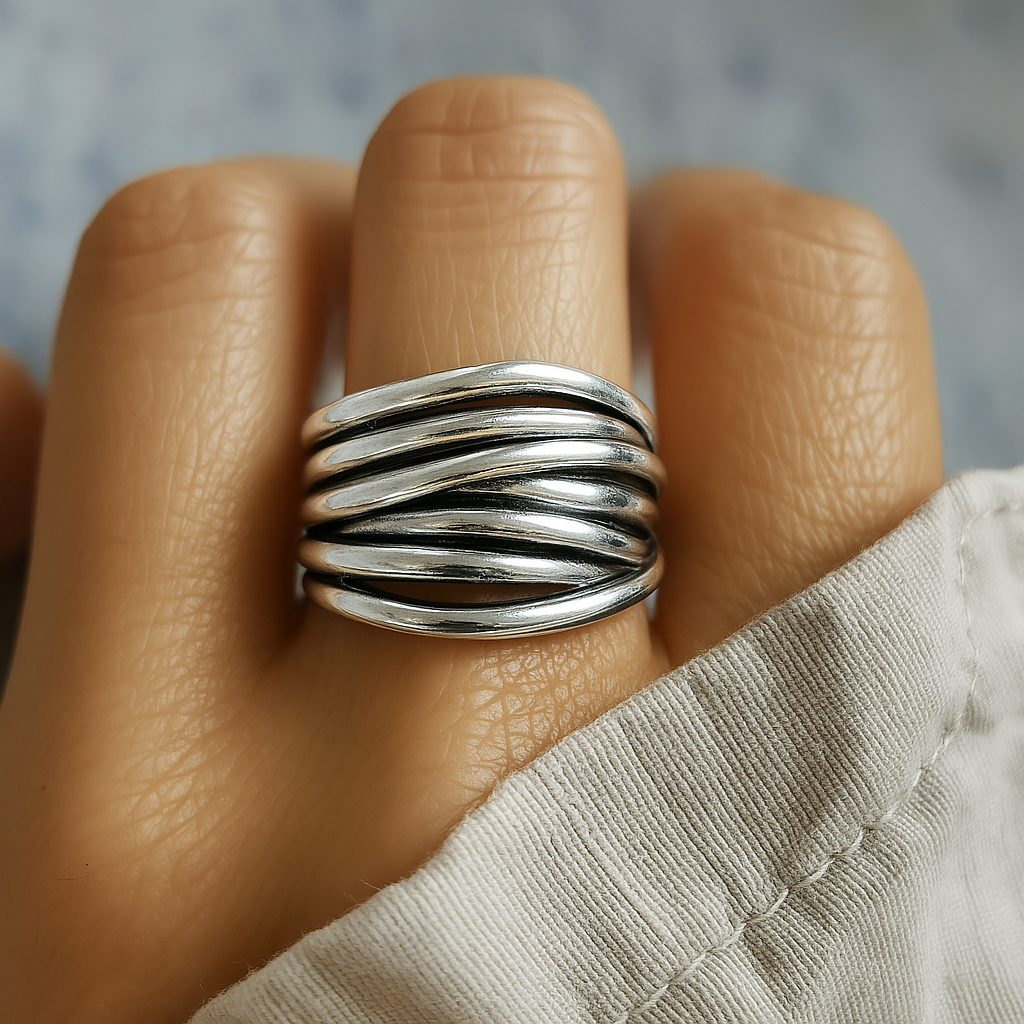 Luna™ | Bague Superposée Ajustable Élégante
