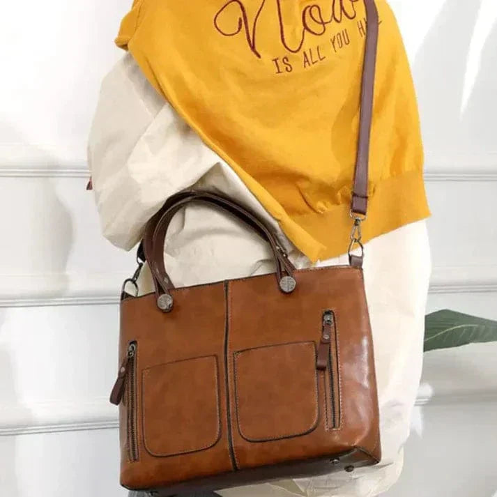 Sac à bandoulière en cuir vintage élégant