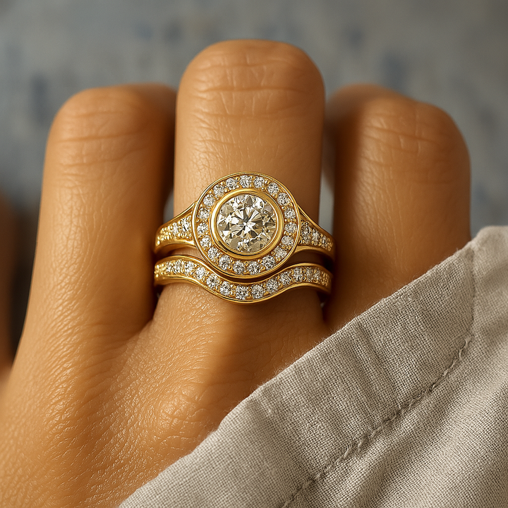 Luna™ | Ensemble de Bagues Vintage Élégantes en Or et Zircon